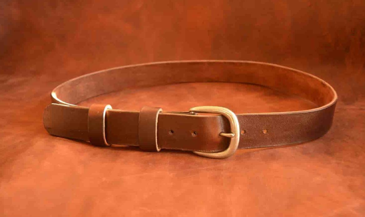 Purchasing brown faux leather belt for men